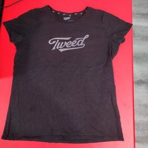Tweed black short sleeve Tee women's size M